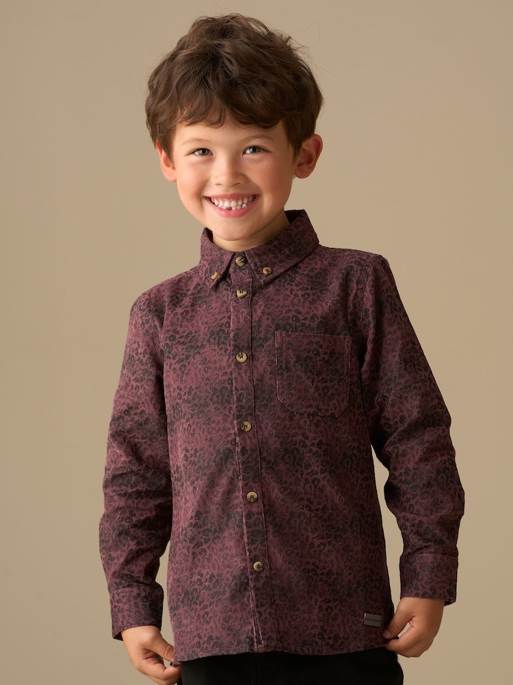 Angel & Rocket Red Hayes Leopard Jacquard Shirt - Image 1 of 8 Angel & Rocket Red Hayes Leopard Jacquard Shirt - Image 1 of 8
