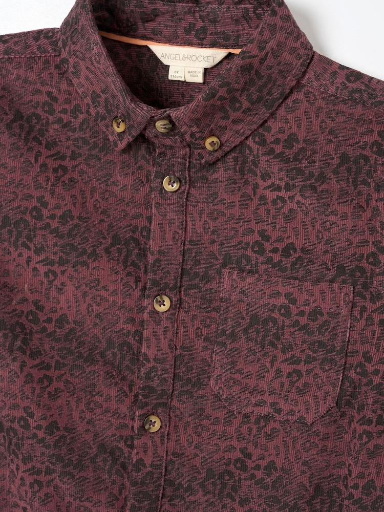 Angel & Rocket Red Hayes Leopard Jacquard Shirt - Image 8 of 8 Angel & Rocket Red Hayes Leopard Jacquard Shirt - Image 8 of 8