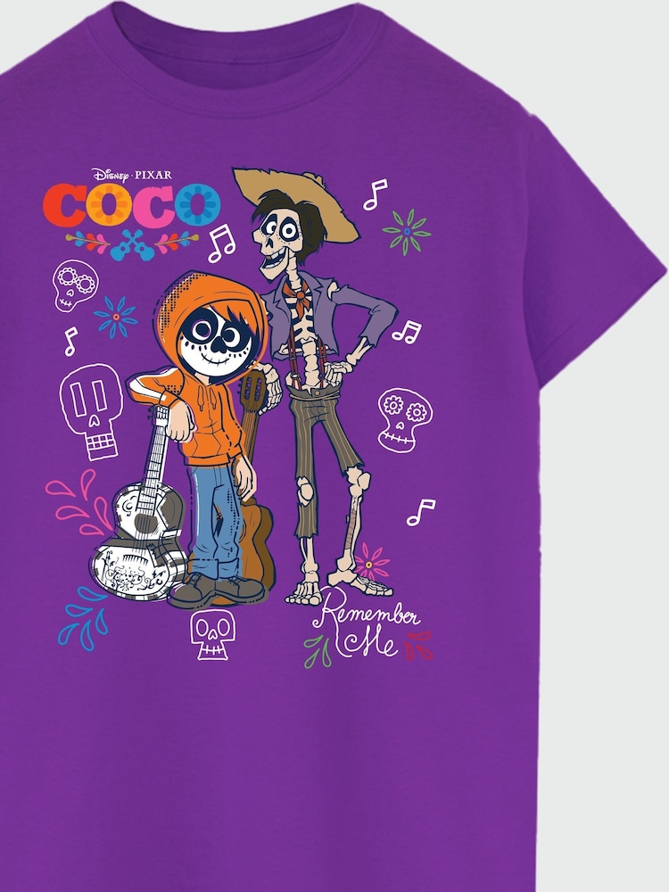Brands In Purple Disney Coco Halloween Doodles T-shirt - Image 5 of 5