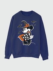 Brands In Blue Minnie Mouse Witch Halloween Sweat Top - Image 3 of 5
