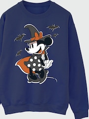 Brands In Blue Minnie Mouse Witch Halloween Sweat Top - Image 4 of 5