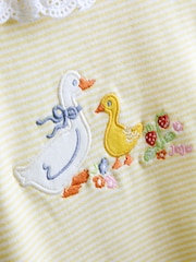 JoJo Maman Bébé 2-Pack Broderie Collar Rompers - 圖片 6/7