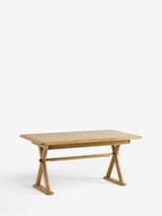 Nina Campbell Oak Mason 6 to 8 Seater Extending Dining Table - Image 1 of 3