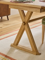 Nina Campbell Oak Mason 6 to 8 Seater Extending Dining Table - Image 4 of 9