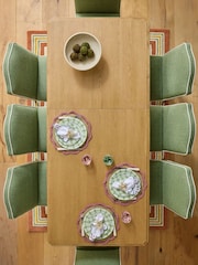 Nina Campbell Oak Mason 6 to 8 Seater Extending Dining Table - Image 6 of 9