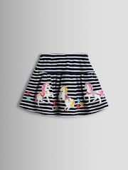 JoJo Maman Bébé Navy Blue Unicorn Appliqué Skort - Image 1 of 3