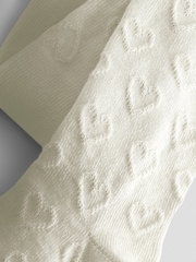 JoJo Maman Bébé Pink 2-Pack Heart Pointelle Tights - Image 4 of 7