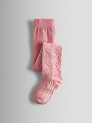 JoJo Maman Bébé Pink 2-Pack Heart Pointelle Tights - Image 5 of 7