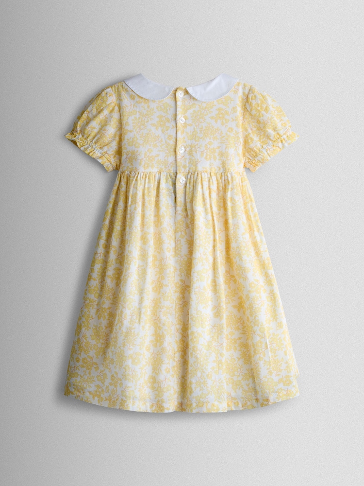 gold peter pan collar dress Infant Girls Gold Embellished Peterpan Collar Dress|OMN