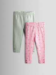 JoJo Maman Bébé Pink Cherry 2-Pack Leggings - Image 1 of 7