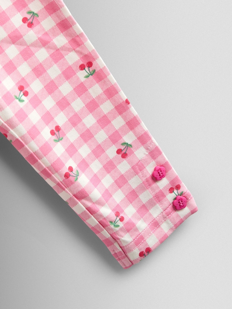 JoJo Maman Bébé Pink Cherry 2-Pack Leggings - Image 7 of 7