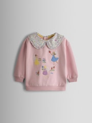 JoJo Maman Bébé Sweatshirt mit Applikation und Kragen - Bild 1 von 3