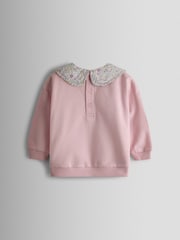 JoJo Maman Bébé Sweatshirt mit Applikation und Kragen - Bild 2 von 3