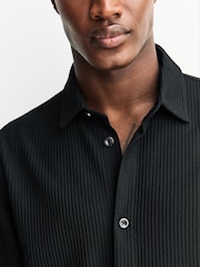 Black Textured Jersey Shirt - Image 4 of 7