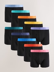 Bright Red/ Blue/ Yellow 10 pack A-Front Boxers - Image 1 of 14