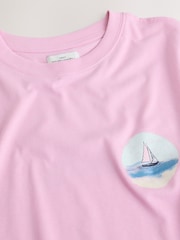 Pink Maternity Vacation Graphic Cotton T-Shirt - Image 10 of 10