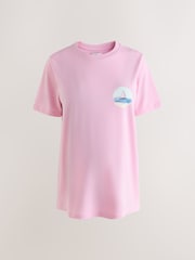Pink Maternity Vacation Graphic Cotton T-Shirt - Image 6 of 10