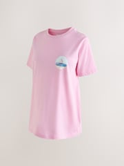 Pink Maternity Vacation Graphic Cotton T-Shirt - Image 8 of 10