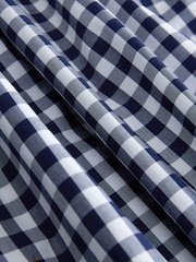 Navy Blue Gingham - Maternity Shirred Maxi Skirt - Picha 7 kati ya 7