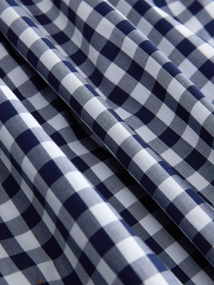 Navy Blue Gingham - Maternity Shirred Maxi Skirt - Picha 7 kati ya 7