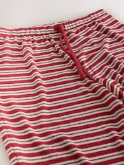 Red/Ecru Stripe Knit Look Wide Leg Trousers - Image 7 of 8