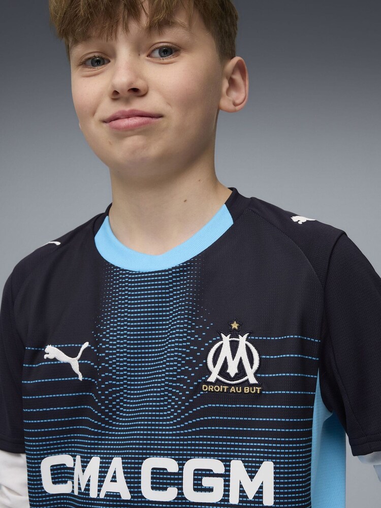 Puma Blue Olympique de Marseille 25/26 Boys Away Jersey - Image 2 of 4