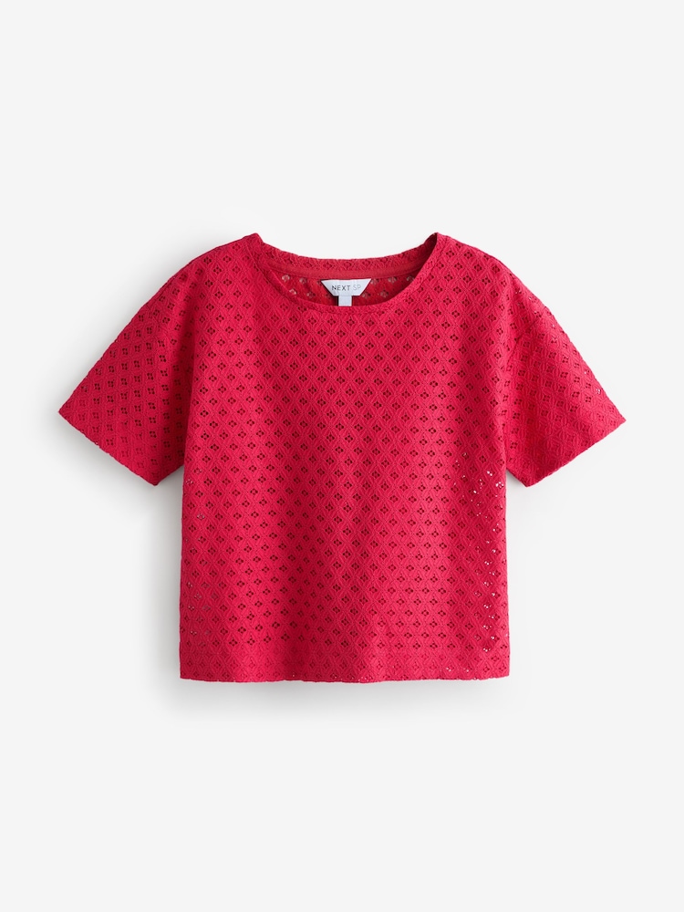 Red Crochet T-Shirt - Image 1 of 1
