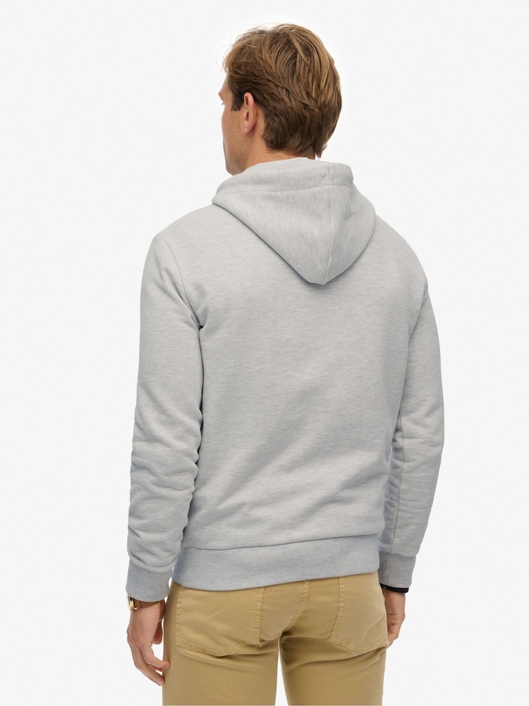 Superdry Grey Mountain Relaxed Hoodie - Image 2 of 6 Superdry Grey Mountain Relaxed Hoodie - Image 2 of 6