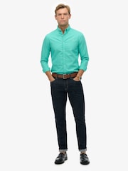 Superdry Green Classic Oxford Long Sleeve Shirt - Image 3 of 6