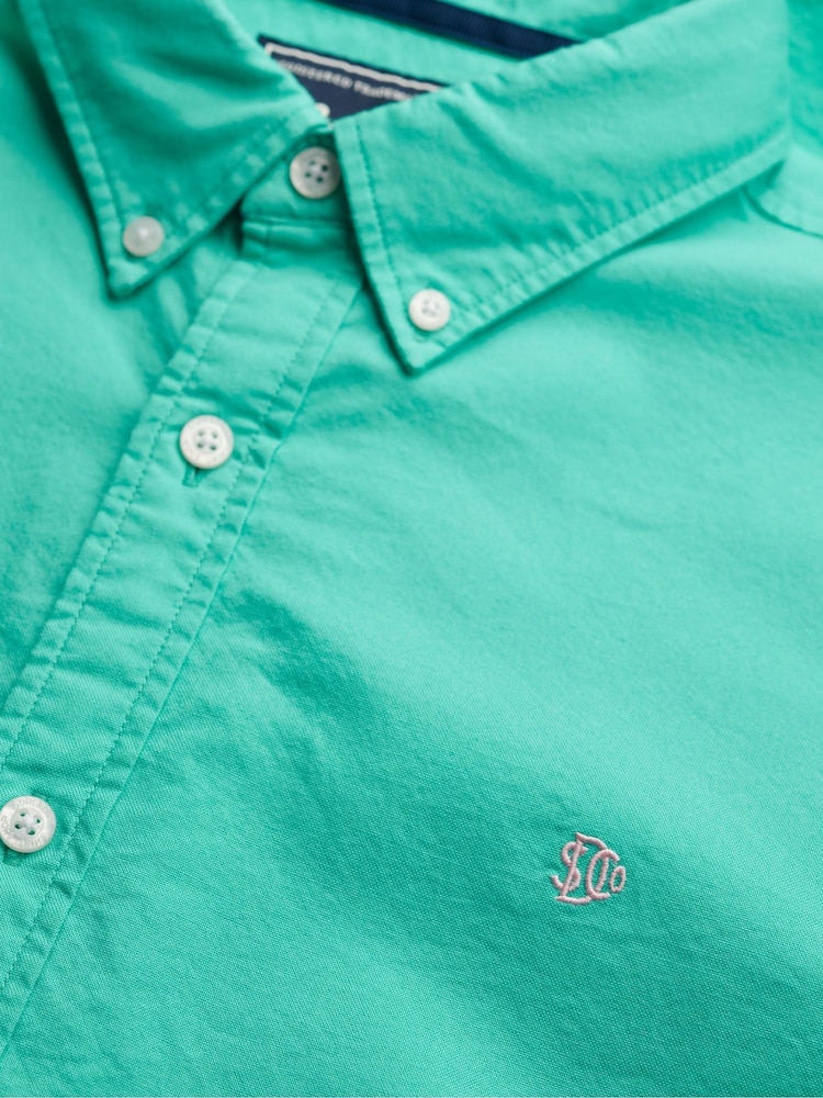 Superdry Green Classic Oxford Long Sleeve Shirt - Image 6 of 6 Superdry Green Classic Oxford Long Sleeve Shirt - Image 6 of 6