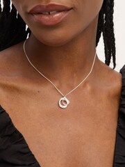 Simply Silver 925 Sterling Silver Cubic Zirconia Interlink Knot Pendant - Image 2 of 2