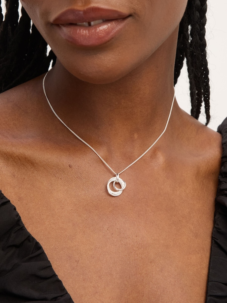 Simply Silver 925 Sterling Silver Cubic Zirconia Interlink Knot Pendant - Image 2 of 2 Simply Silver 925 Sterling Silver Cubic Zirconia Interlink Knot Pendant - Image 2 of 2