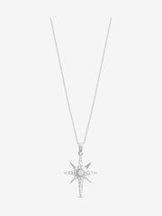 Simply Silver 925 Sterling Silver Cubic Zirconia and Opal Celestial Pendant - Image 3 of 3