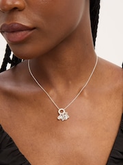 Simply Silver Sterling Silver 925 Cubic Zirconia Clover Charm Pendant - Image 2 of 3