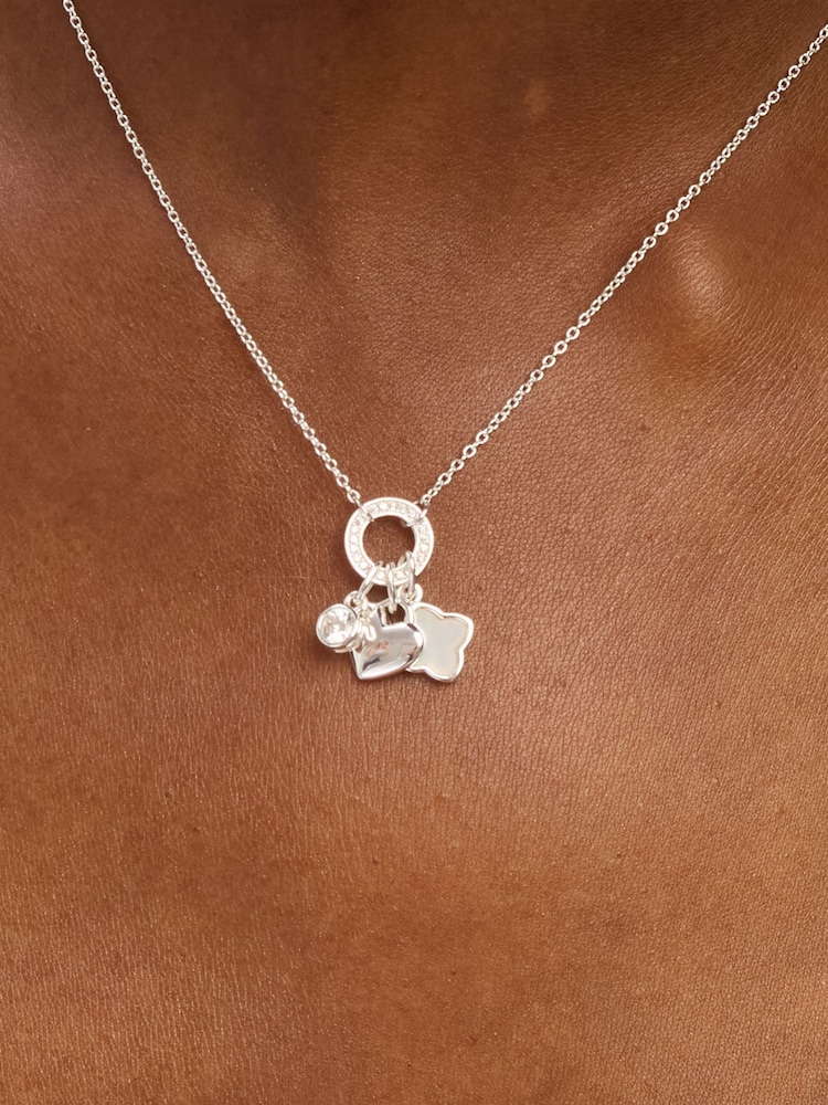 Simply Silver Sterling Silver 925 Cubic Zirconia Clover Charm Pendant - Image 3 of 3 Simply Silver Sterling Silver 925 Cubic Zirconia Clover Charm Pendant - Image 3 of 3