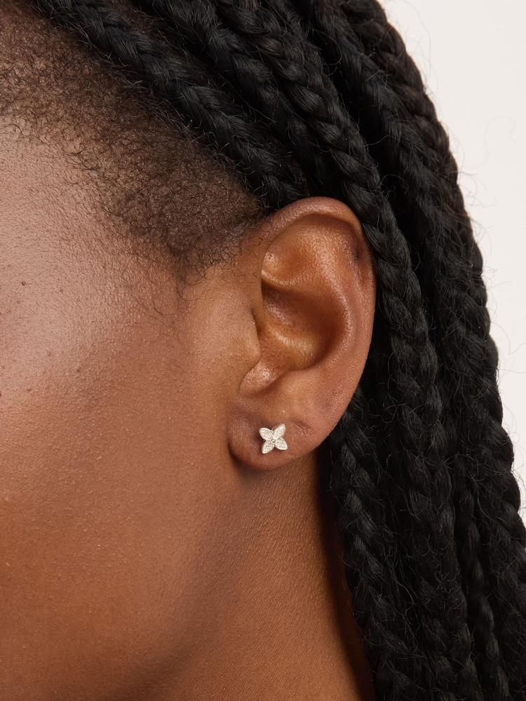 Simply Silver Silver Tone Cubic Zirconia Kiss Earrings Gift Cracker - Image 4 of 4