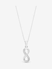Simply Silver 925 Sterling Silver Cubic Zirconia Infinity Pendant - Image 1 of 4