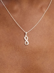Simply Silver 925 Sterling Silver Cubic Zirconia Infinity Pendant - Image 2 of 4