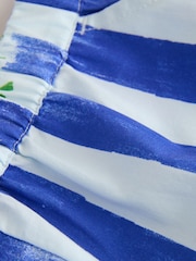 Blue Stripe Peplum Blouse and Shorts Set (3-16yrs) - Image 4 of 6