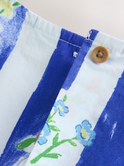 Blue Stripe Peplum Blouse and Shorts Set (3-16yrs) - Image 6 of 6