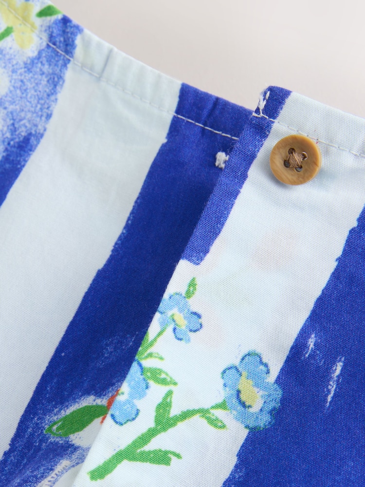 Blue Stripe Peplum Blouse and Shorts Set (3-16yrs) - Image 6 of 6