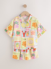 Mutli Postcard Print Shirt and Shorts Set (3-16yrs) - Image 5 of 9