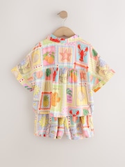Mutli Postcard Print Shirt and Shorts Set (3-16yrs) - Image 7 of 9