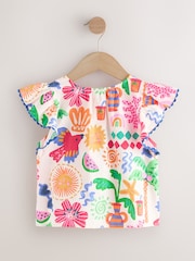 Leuchtende Farben/Tropenprint - Bluse mit Schnürung vorne (3-16Jahre) - Bild 5 von 7