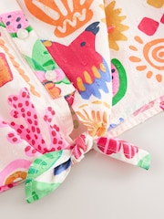 Leuchtende Farben/Tropenprint - Bluse mit Schnürung vorne (3-16Jahre) - Bild 6 von 7