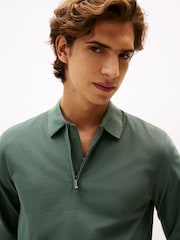 Tommy Hilfiger Green Regular Fit Long Sleeve Polo Shirt - Image 4 of 5
