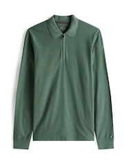 Tommy Hilfiger Green Regular Fit Long Sleeve Polo Shirt - Image 5 of 5