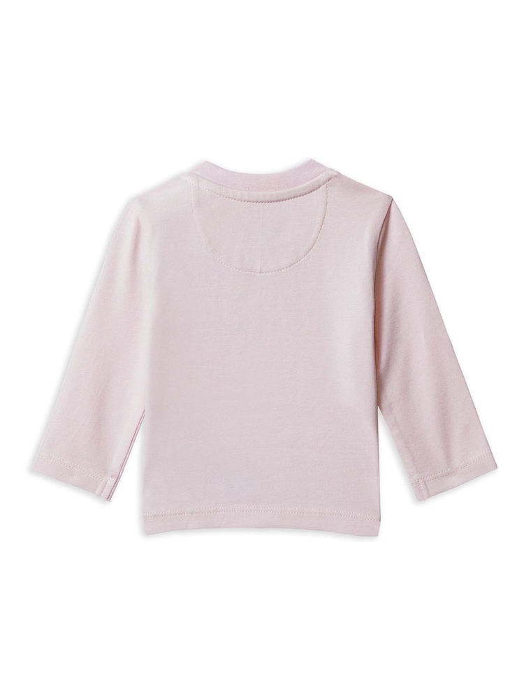 Calvin Klein Pink Newborn Long Sleeve T-Shirt - Image 2 of 2 Calvin Klein Pink Newborn Long Sleeve T-Shirt - Image 2 of 2