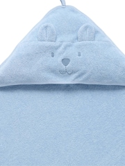 Purebaby Blue Essential Bear Towel - Image 2 of 5