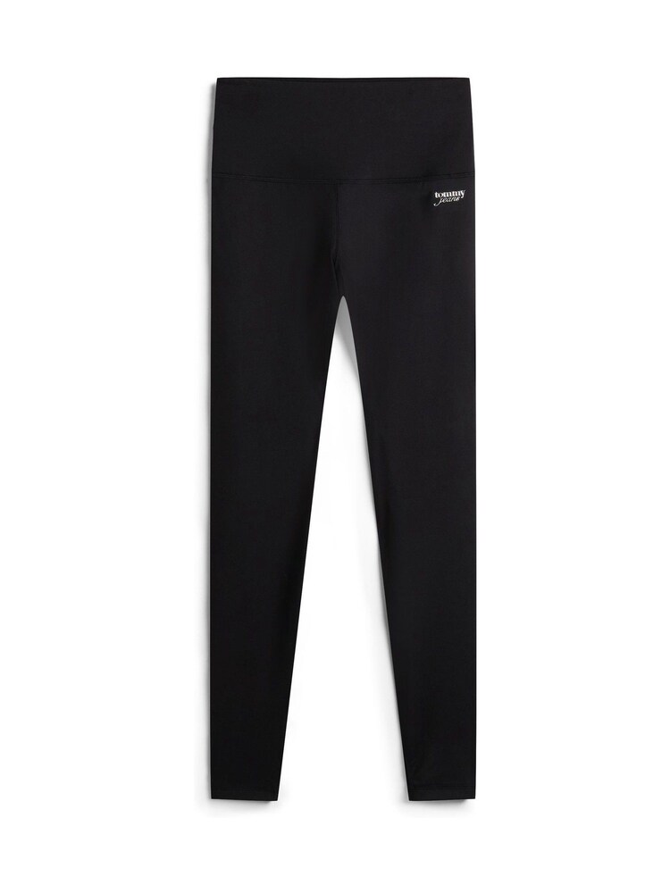 Tommy Jeans Black Metallic Logo Full Length Leggings - Image 5 of 5 Tommy Jeans Black Metallic Logo Full Length Leggings - Image 5 of 5